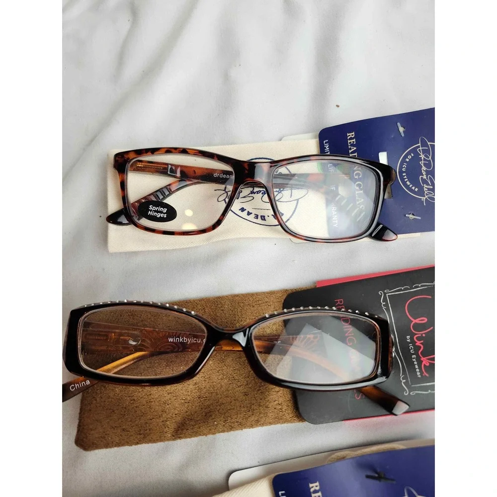 Lot of 6 ICU Eyewear Dr. Dean Wink Reading Glasses & Sunglasses +1.50 +1.75